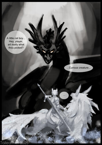 My Warrior of Light (Ark) in FFXIV, conversing with a dragon.