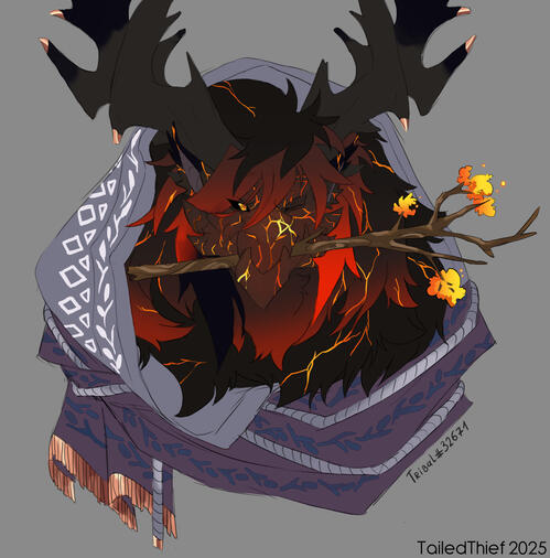 My OC Avenral who started out as one of my Gaoler Flight Rising dragons.
